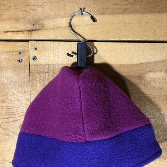 Vintage L.L. Bean Freeport Maine Fleece Womens Size S/M Snow Hat Beanie 2 Tone - Picture 2 of 10